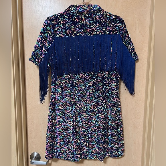 Sequin Multicolor Mini Dress - Picture 2 of 7